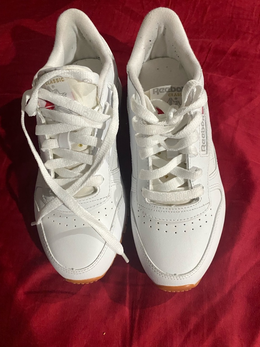 Reebok women’s White Sneakers with Gum Outsole